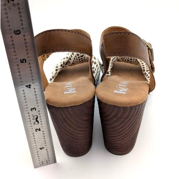 Korks Natalia Knot Sandal Crochet Platform Heel Women’s Tan/White Size US8 EU39 - Picture 4 of 12
